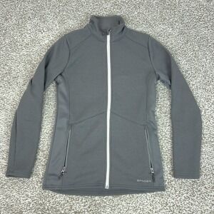 Spyder Jacket Womens Medium Gray Full Zip Fleece Midlayer Hiking Ski Outdoor